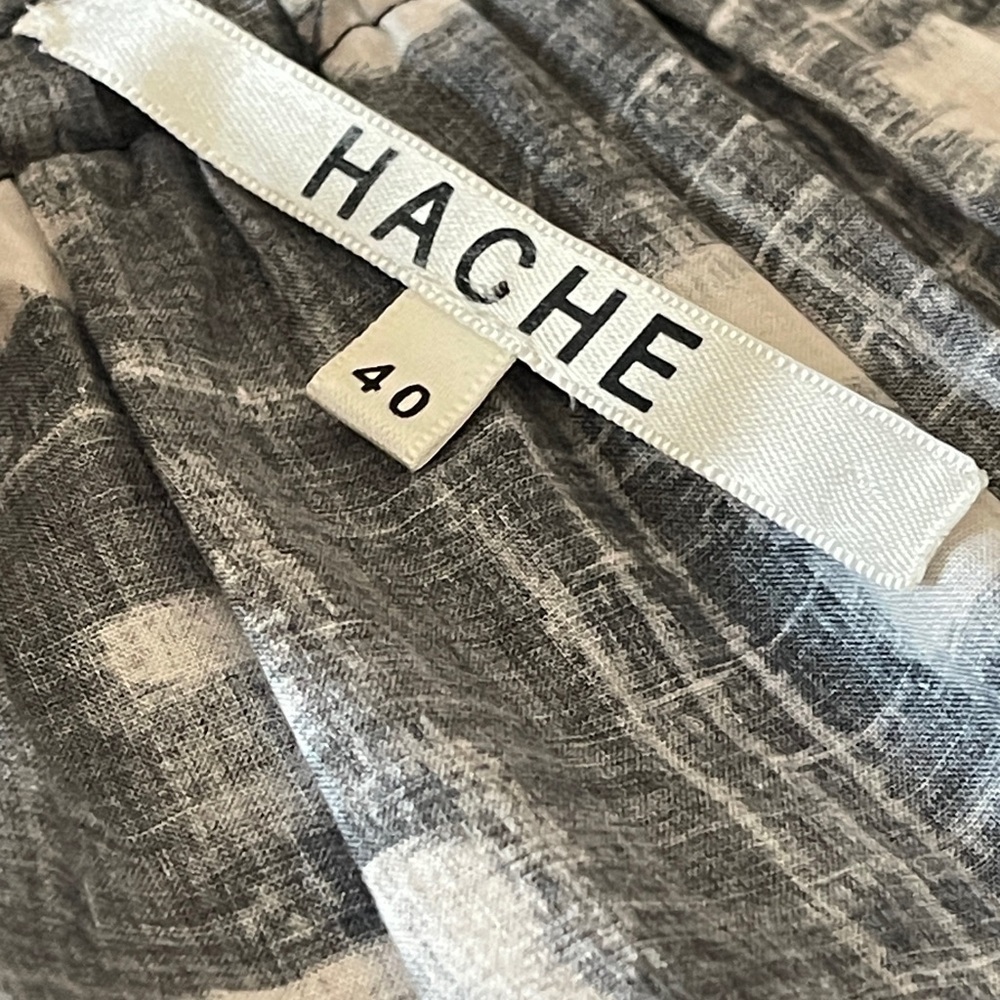 Hatche Italy Abstract Print Deep V Cotton Empire Waist Dress – IT 40 / US 4 - Picture 3 of 7